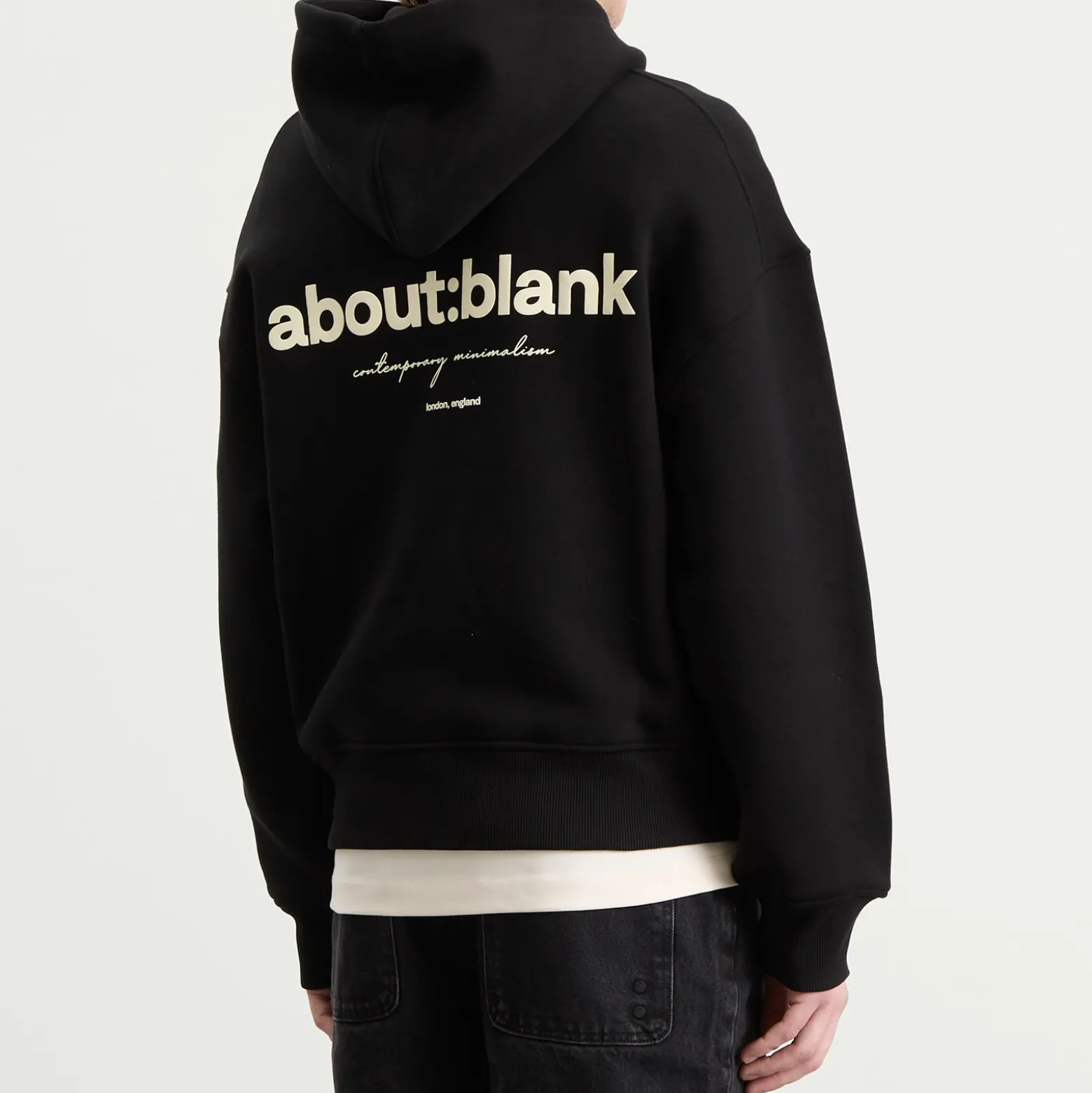 about:blank Box Logo Hoodie