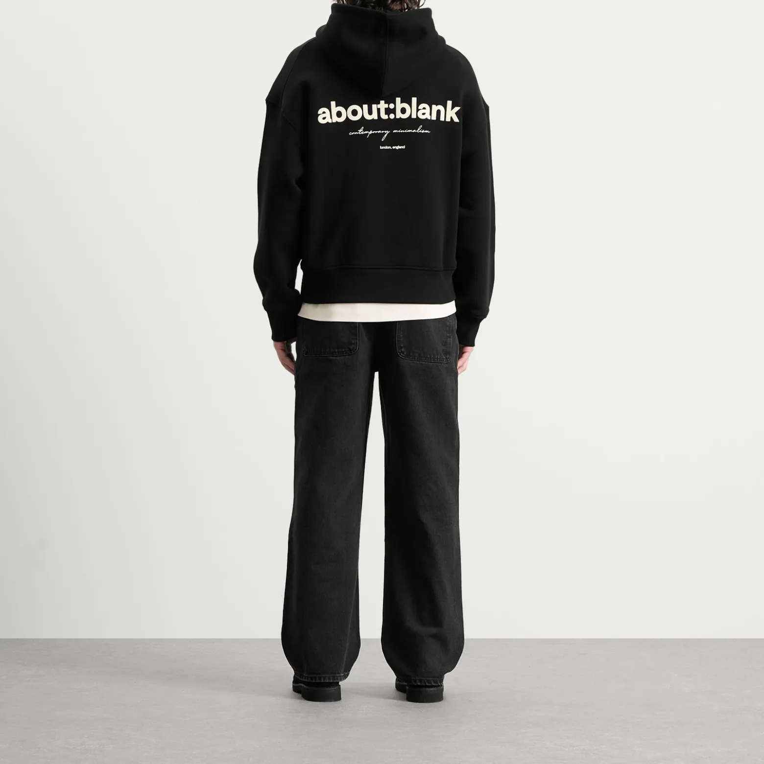 about:blank Box Logo Hoodie