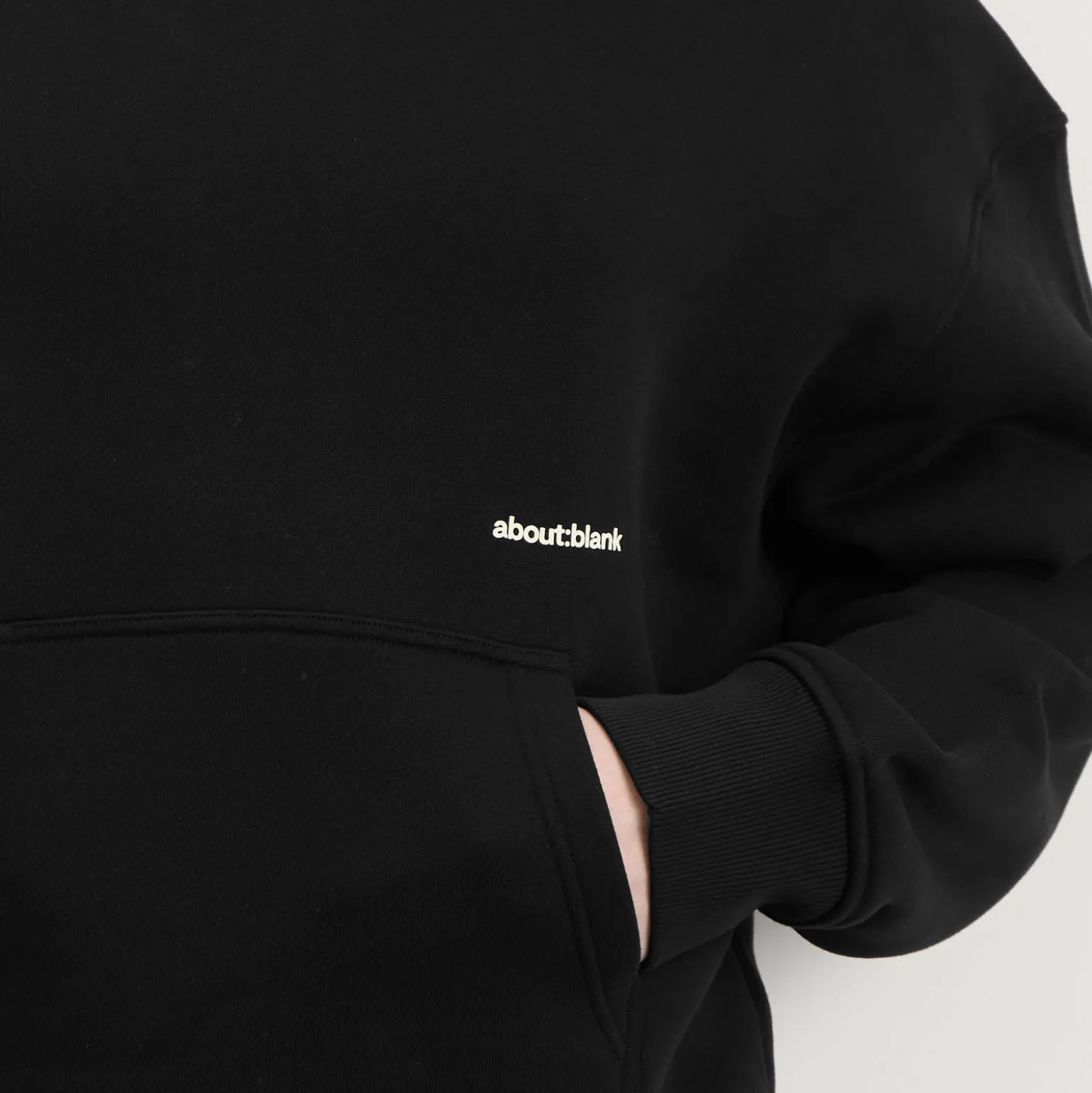 about:blank Box Logo Hoodie