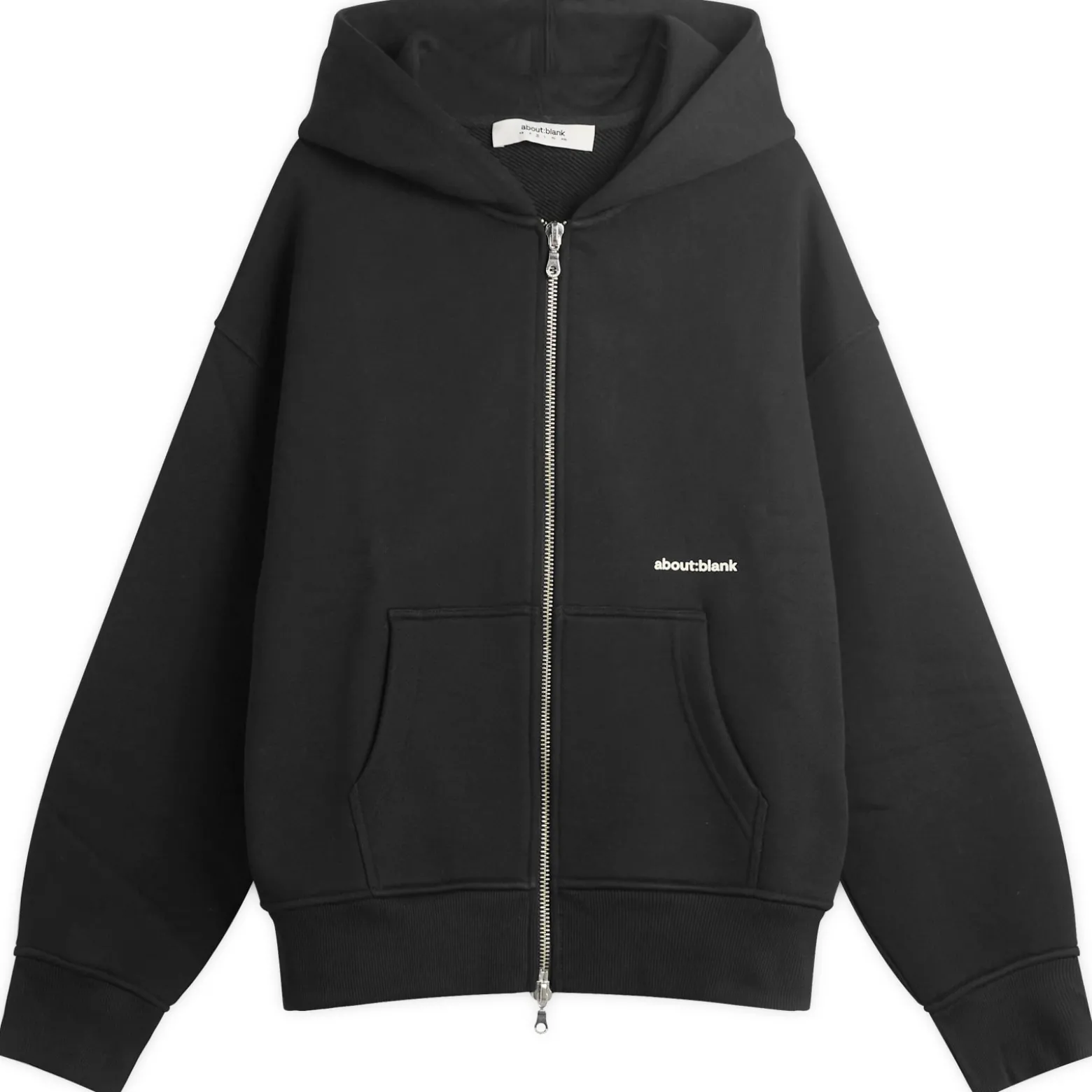 about:blank Box Logo Zip Hoodie