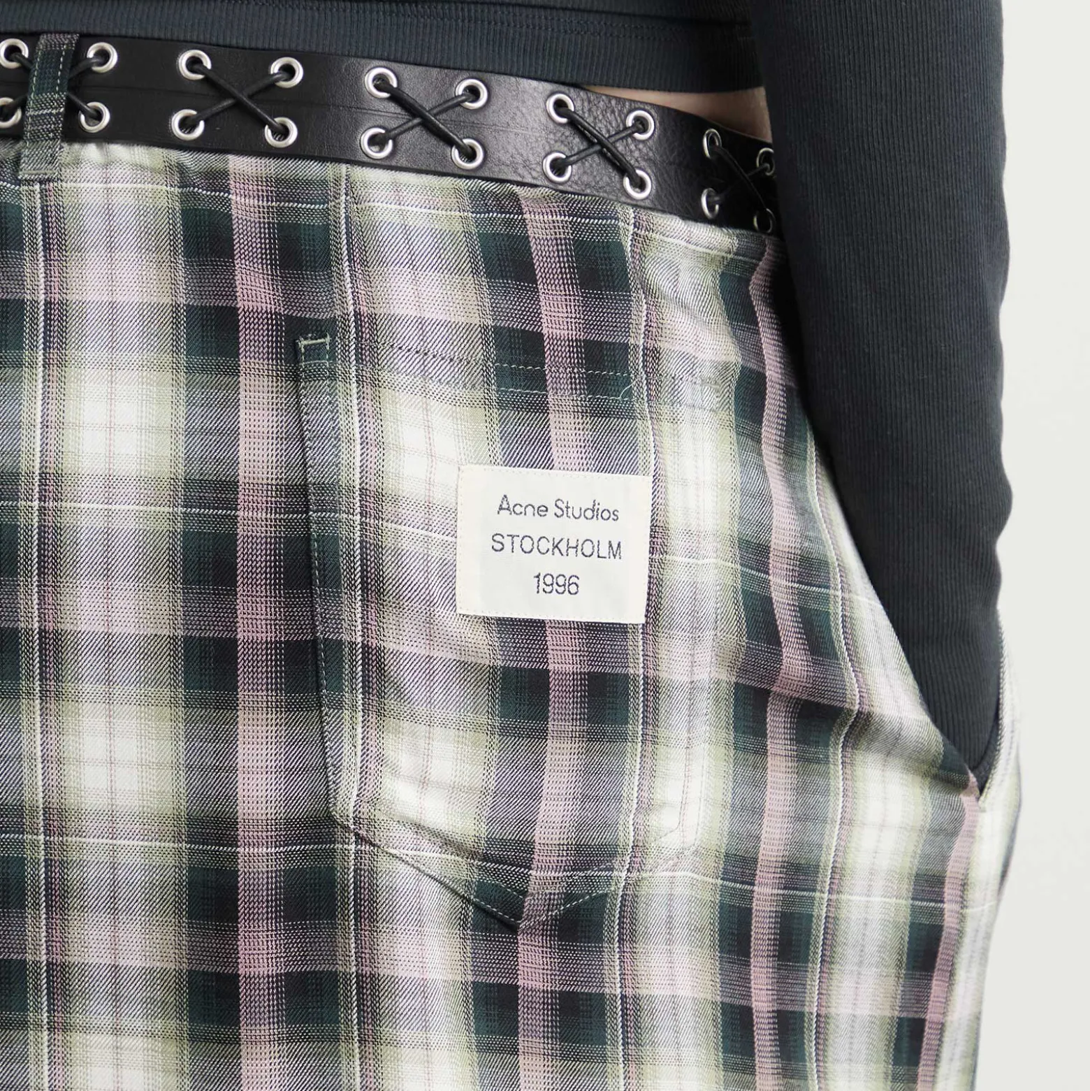 Acne Studios Izetta Check Flannel Skirt
