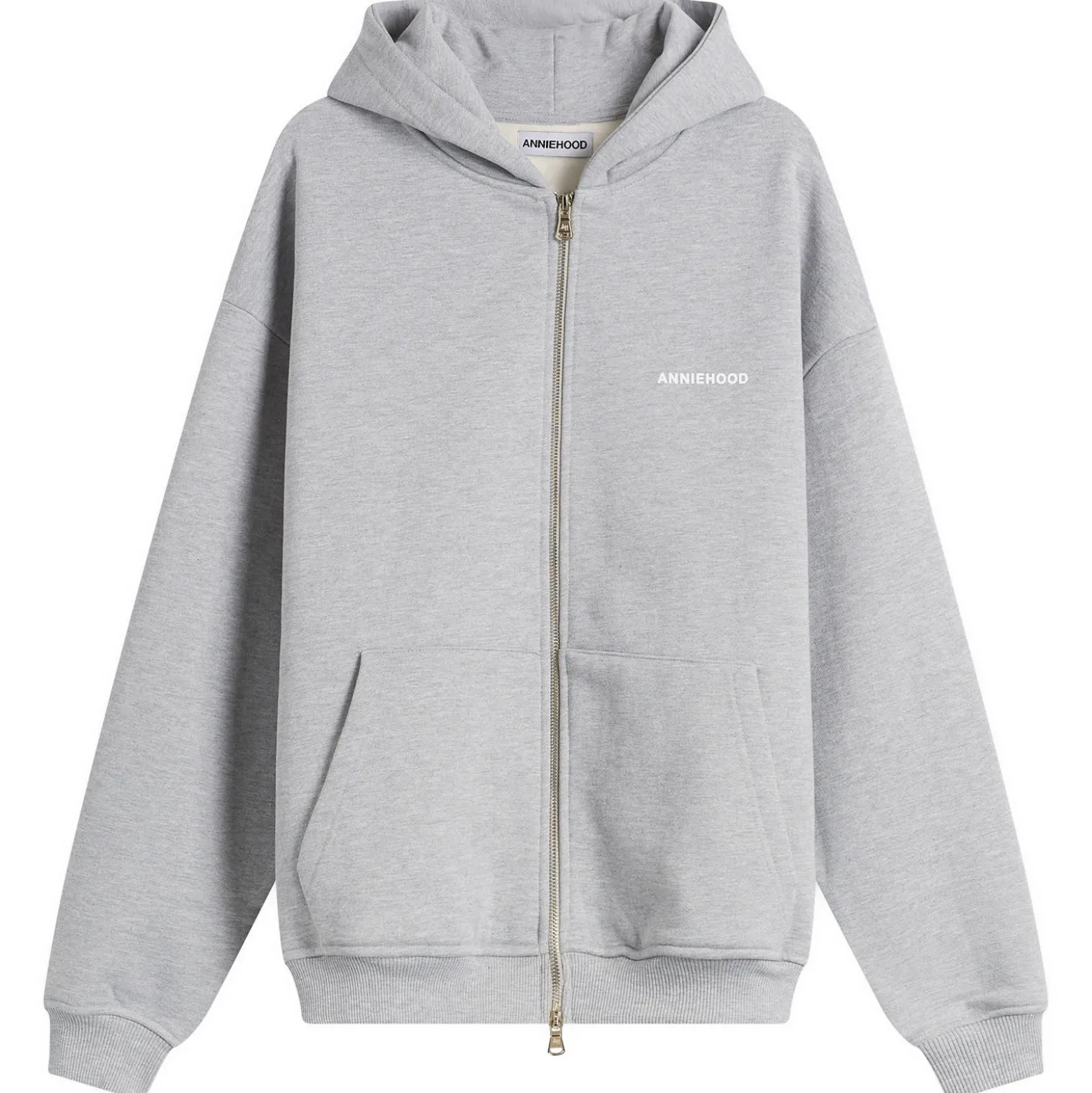 ANNIE HOOD Mini Logo Zip Hoodie