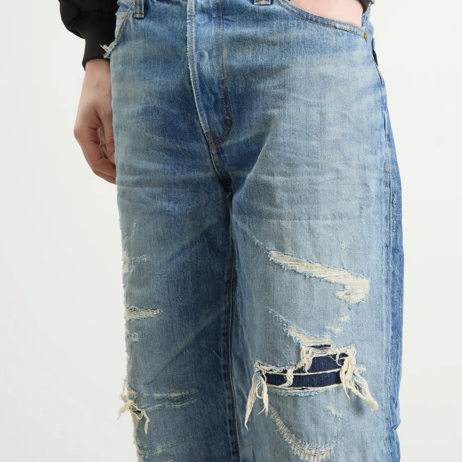 Mastercraft Union Showa Relaxed Repaired Jeans