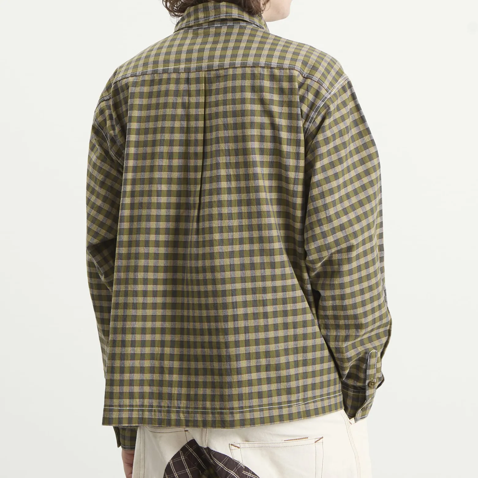 Story mfg. Hand Woven Coach Check Wonky-Wear Bracken Shirt